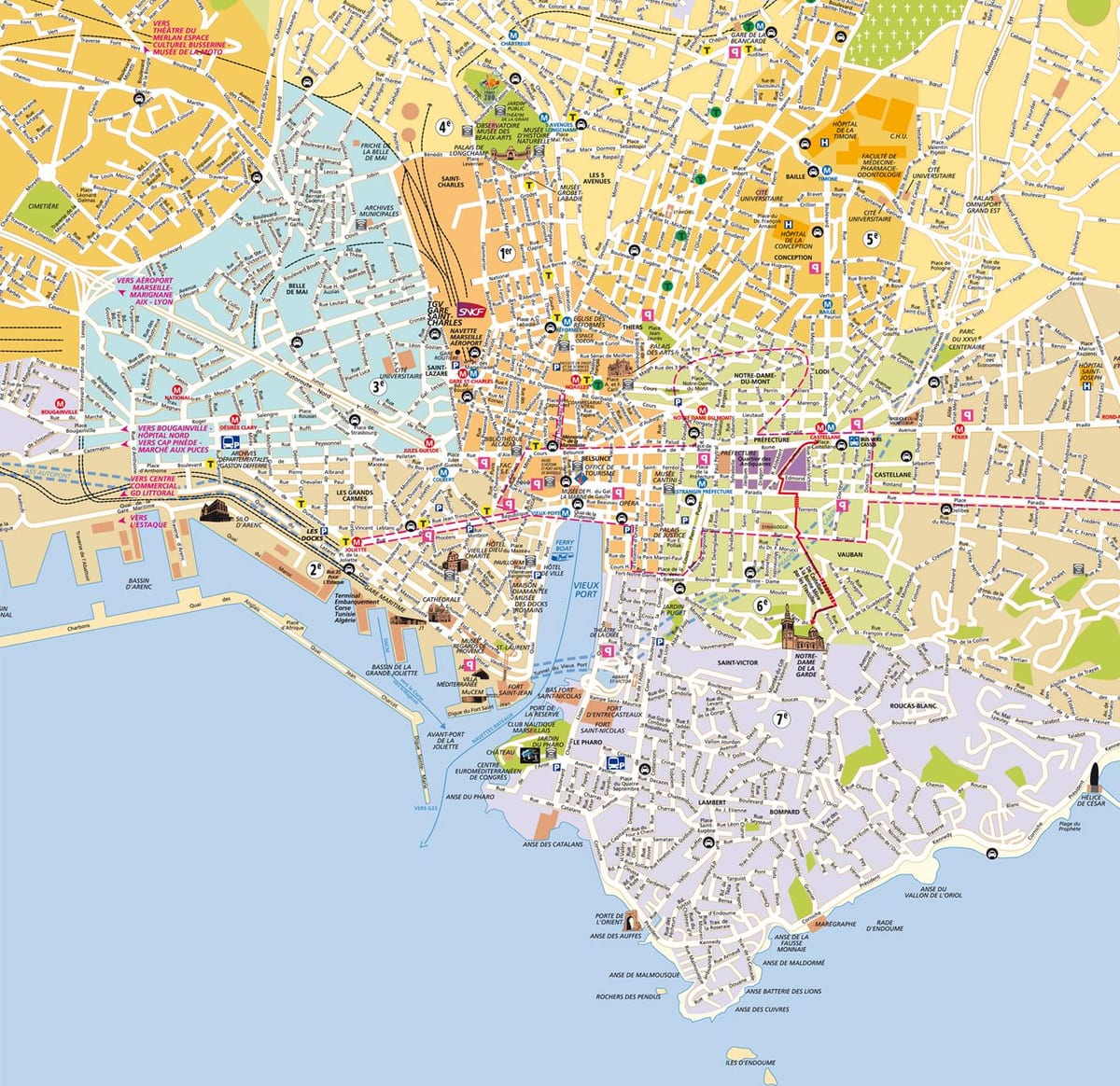 kort over Marseille forstad