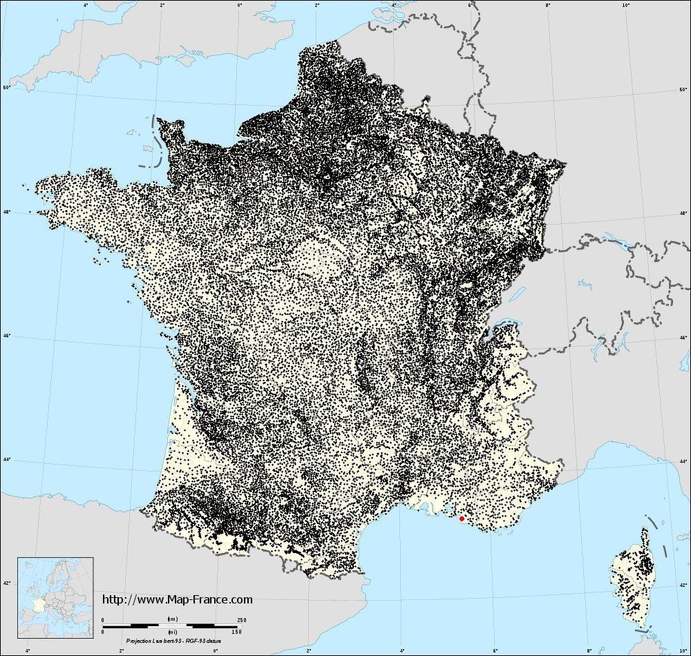 kort over Marseille kommuner