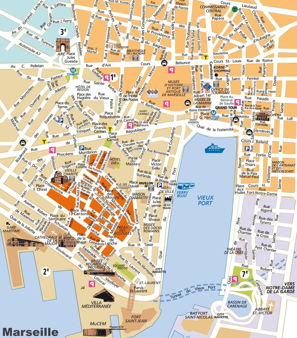 offline kort over Marseille