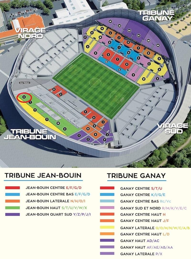 stade velodrome siddepladser kort