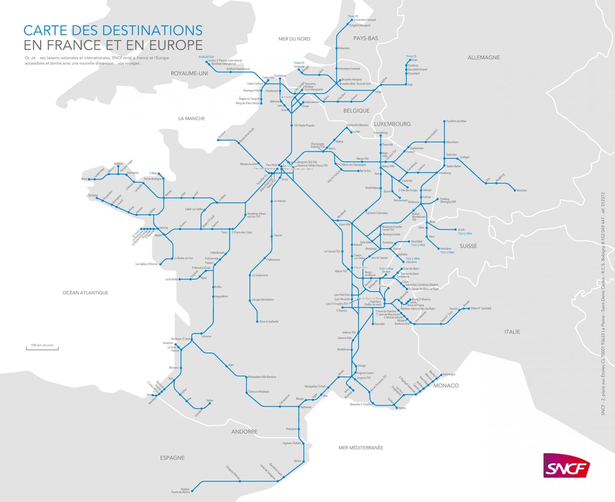 kort over Marseille tog