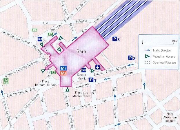 Marseille banegården kort