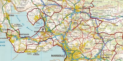 Kort over Marseille vej